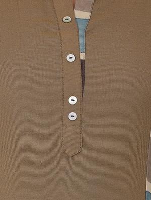 brown viscose highlow kurta - 15048741 - Standard Image - 4