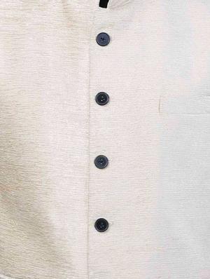 beige cotton nehru jacket - 15048777 - Standard Image - 4