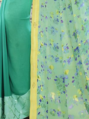 floral printed saree with blouse - 15049240 - Standard Image - 3