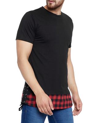 black cotton blend t-shirt - 15049299 - Standard Image - 2