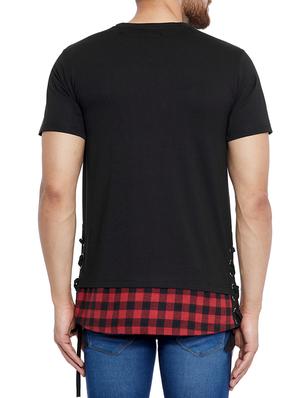 black cotton blend t-shirt - 15049299 - Standard Image - 3