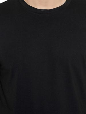 black cotton blend t-shirt - 15049299 - Standard Image - 4