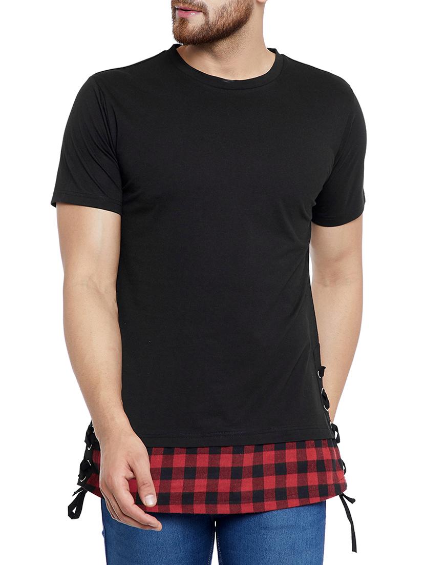 black cotton blend t-shirt - 15049299 - Zoom Image - 1
