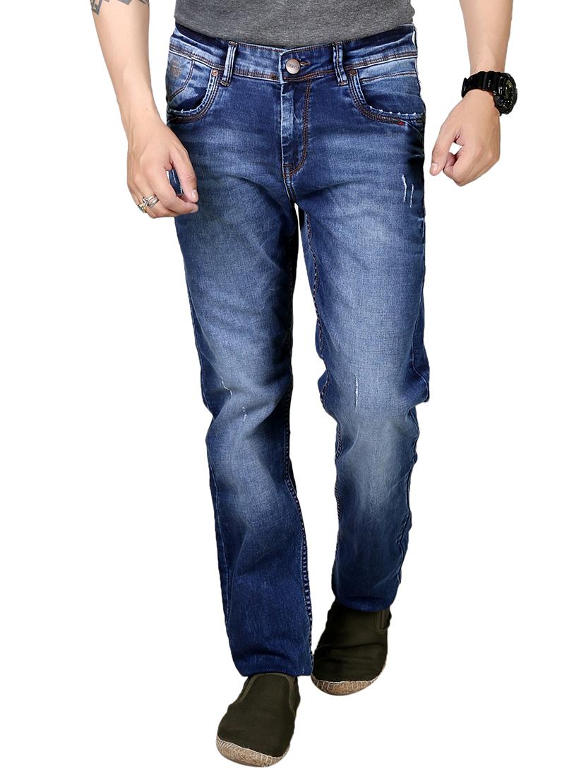 blue denim heavy washed jeans - 15049363 - Zoom Image - 1