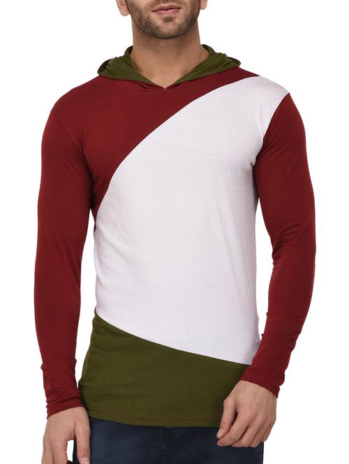 multi colored cotton color block tshirt - 15050622 - Standard Image - 1