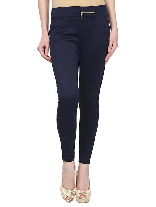 navy blue cotton lycra jegging - 15050754 - Standard Image - 1