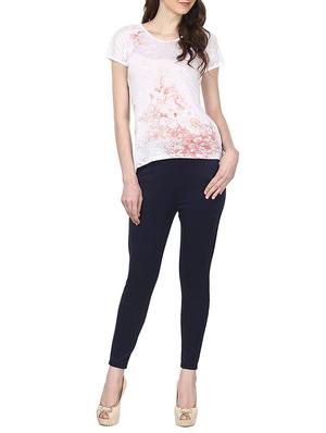 navy blue cotton lycra jegging - 15050754 - Standard Image - 4
