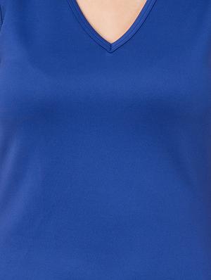v neck asymmetric dress - 15051942 - Standard Image - 5