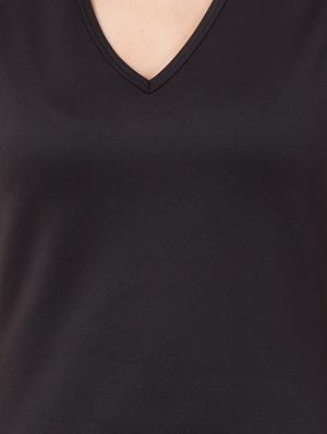 v neck asymmetric dress - 15051947 - Standard Image - 5