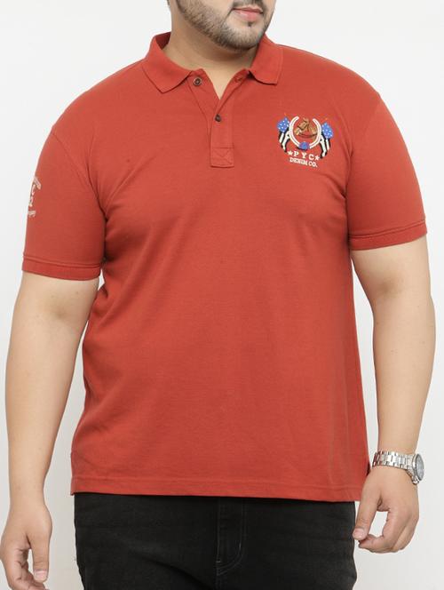 red cotton polo t-shirt - 15052050 - Standard Image - 1
