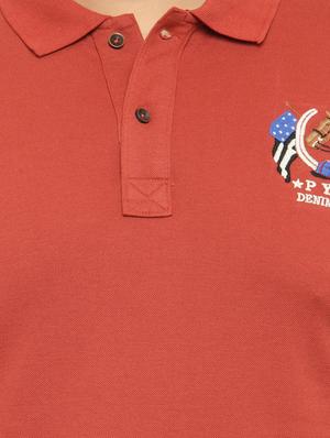 red cotton polo t-shirt - 15052050 - Standard Image - 4