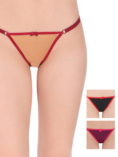 set of 3 multi colored bikini panty - 15052276 - Standard Image - 1