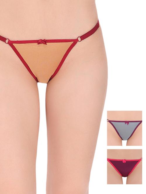 set of 3 multi colored bikini panty - 15052277 - Standard Image - 1
