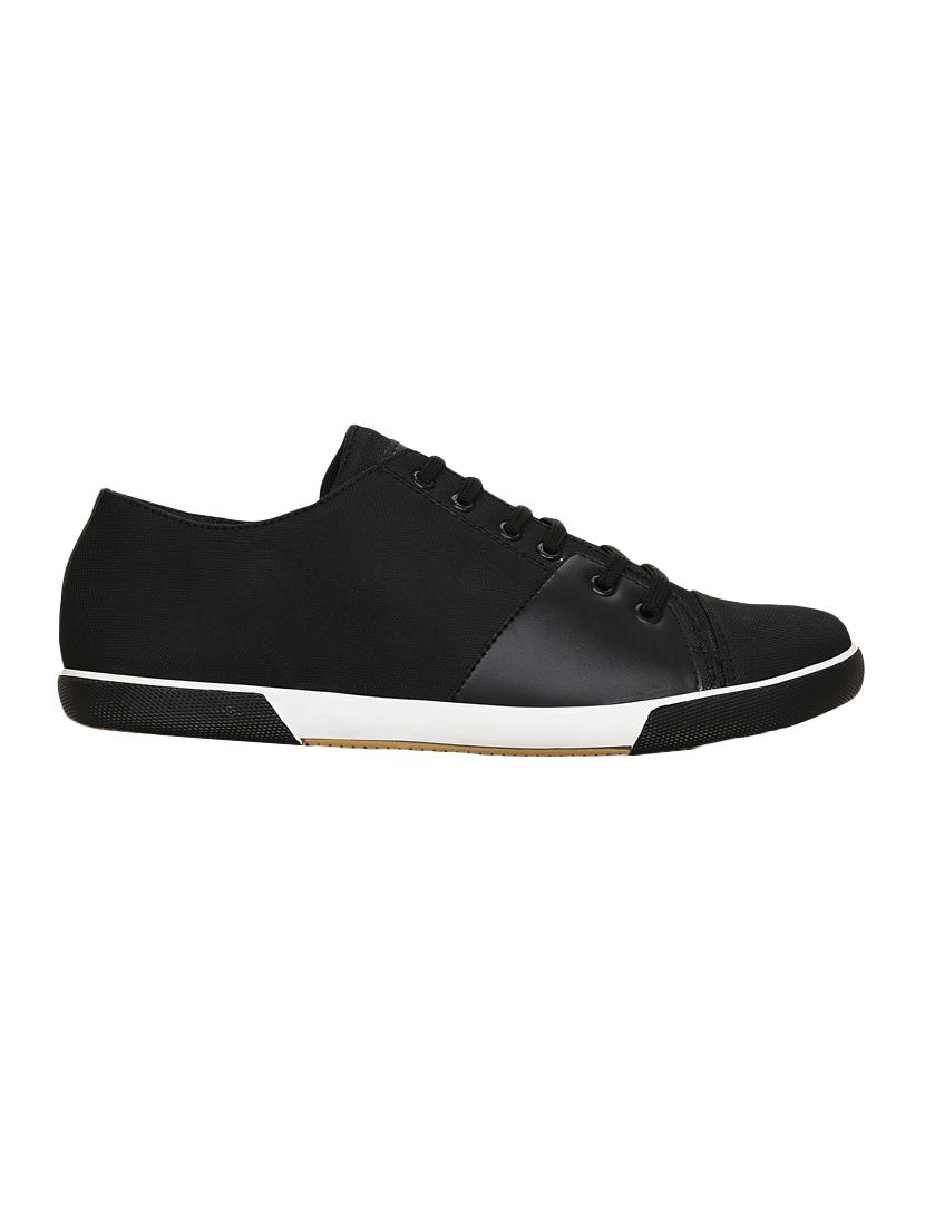 black canvas lace up sneakers - 15052584 - Zoom Image - 2