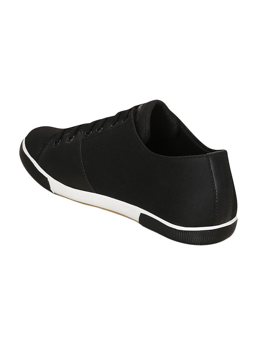 black canvas lace up sneakers - 15052584 - Zoom Image - 3