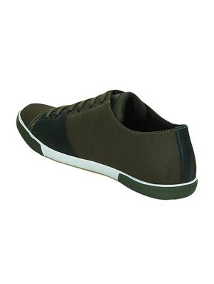 green canvas lace up sneakers - 15052586 - Standard Image - 3