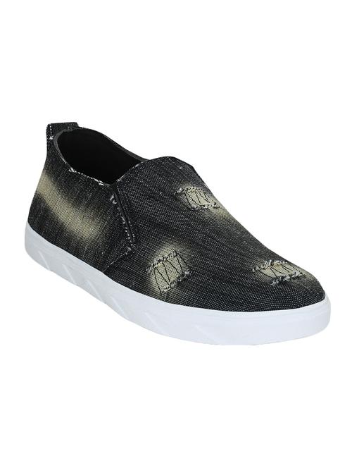 black denim washed slipons - 15052597 - Standard Image - 1