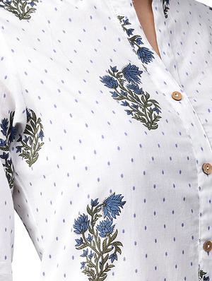 white cotton kurta palazzo set - 15052649 - Standard Image - 4