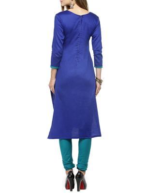 blue silk patiyala suits unstitched suit - 15052740 - Standard Image - 3