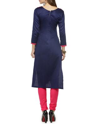 blue silk churidaar suits unstitched suit - 15052774 - Standard Image - 3