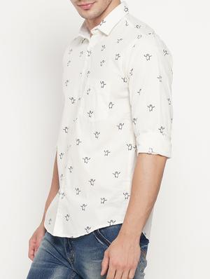 white cotton casual shirt - 15054113 - Standard Image - 2