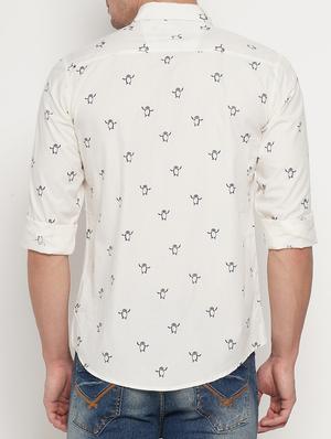 white cotton casual shirt - 15054113 - Standard Image - 3