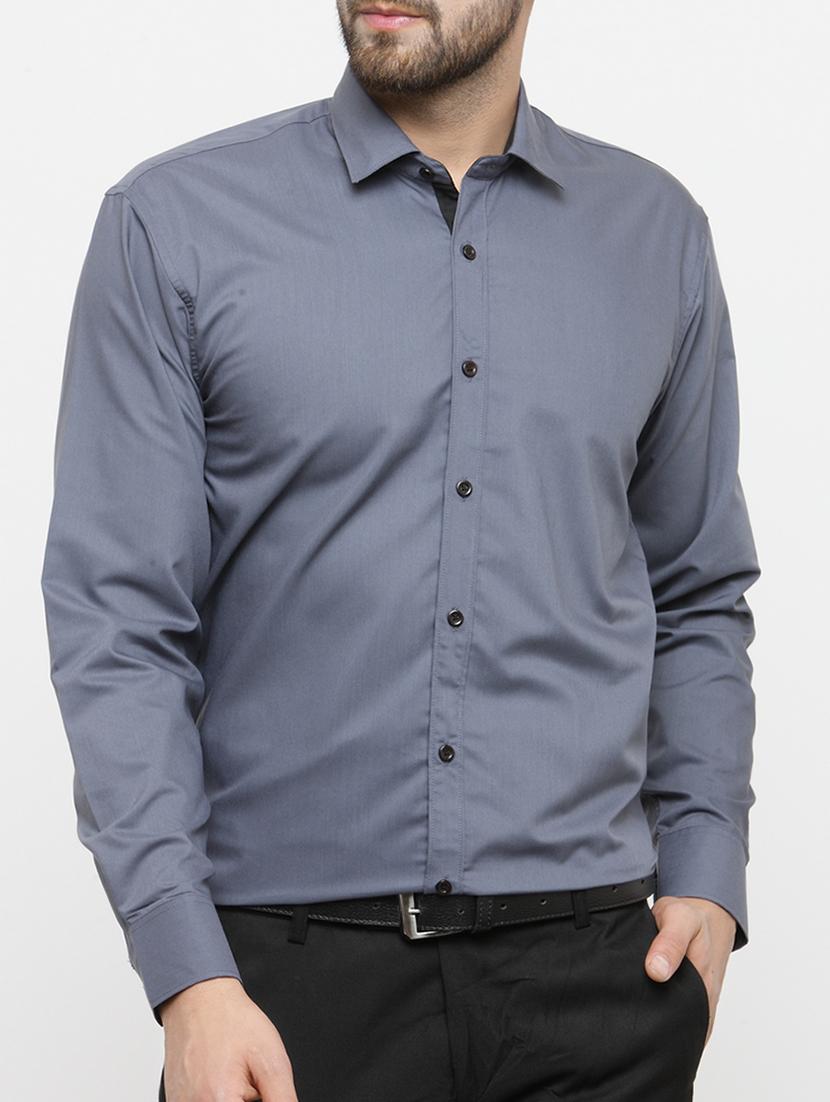 grey cotton casual shirt - 15054855 - Zoom Image - 1