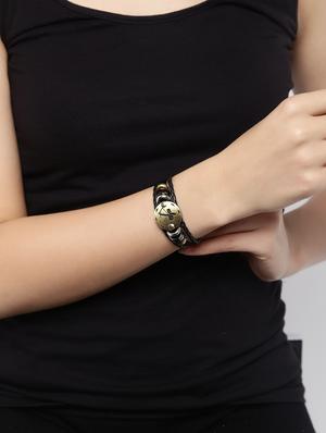black gold beaded bracelet - 15055168 - Standard Image - 4