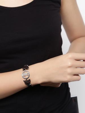 brown silver beaded bracelet - 15055169 - Standard Image - 4