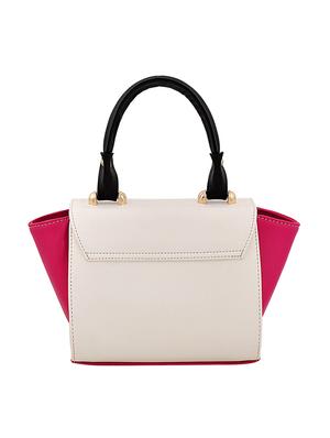white leatherette messenger handbag - 15055892 - Standard Image - 2
