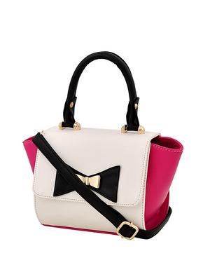 white leatherette messenger handbag - 15055892 - Standard Image - 4