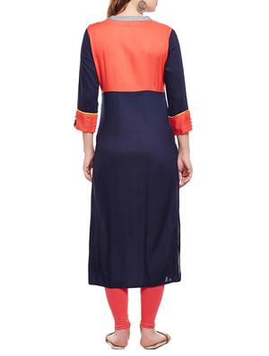 straight embroidered kurta - 15056026 - Standard Image - 3