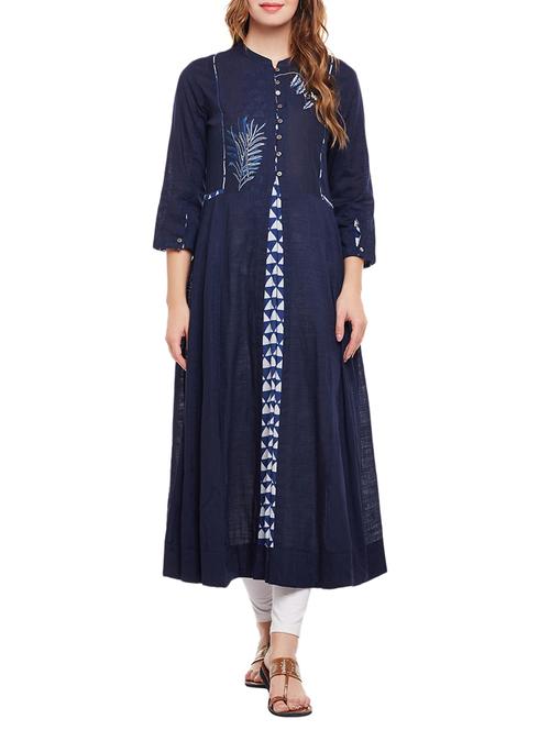 flared embroidered kurta - 15056050 - Standard Image - 1