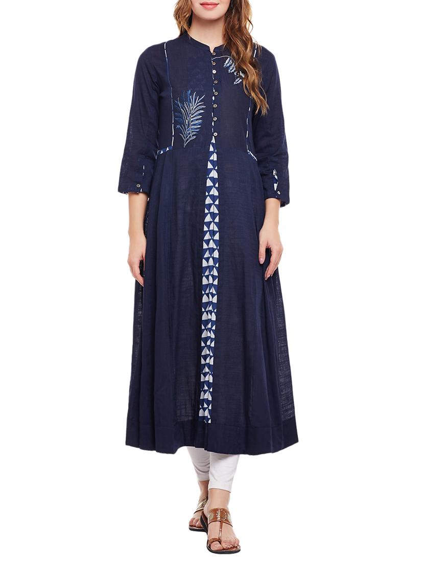 flared embroidered kurta - 15056050 - Zoom Image - 1