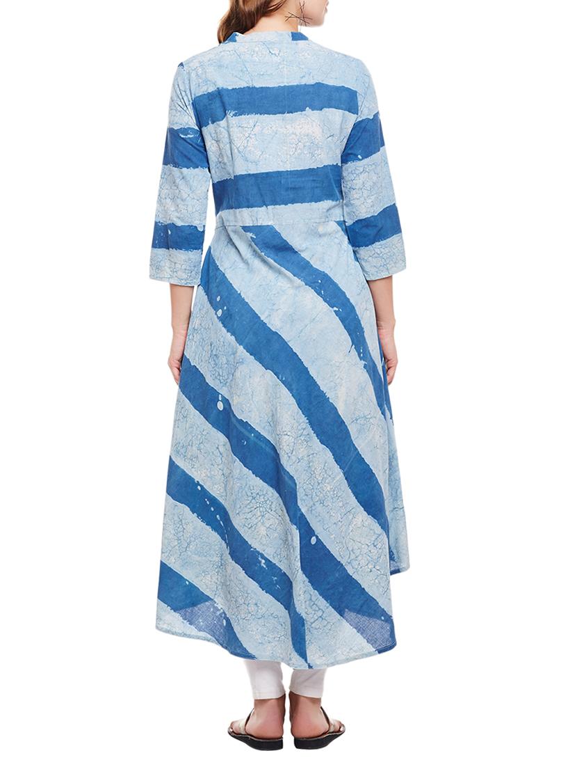 flared color block kurta - 15056058 - Zoom Image - 3