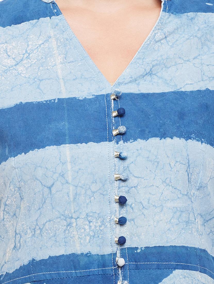 flared color block kurta - 15056058 - Zoom Image - 4
