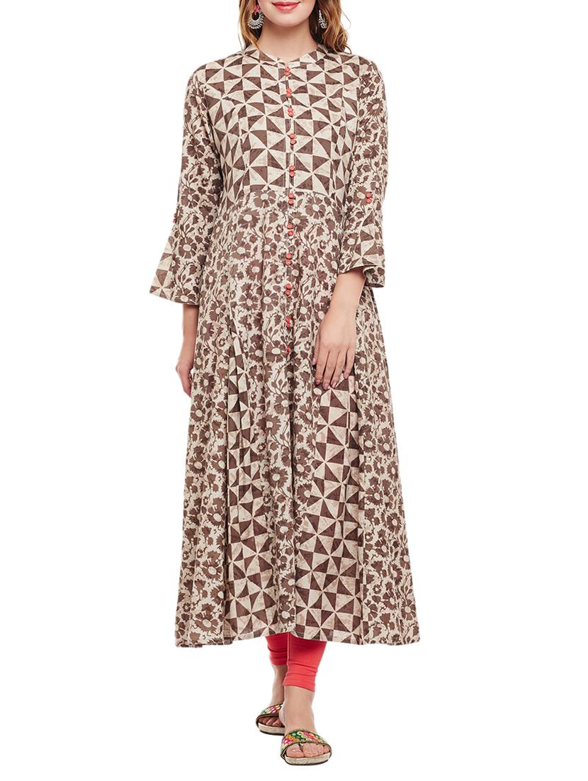a-line bell sleeves kurta - 15056059 - Zoom Image - 1