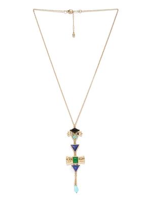 blue gold long necklace - 15056705 - Standard Image - 2