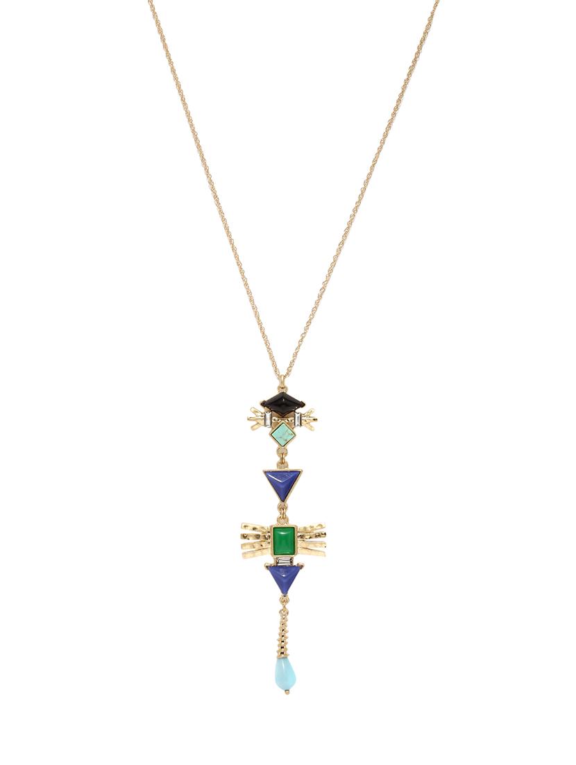 blue gold long necklace - 15056705 - Zoom Image - 1