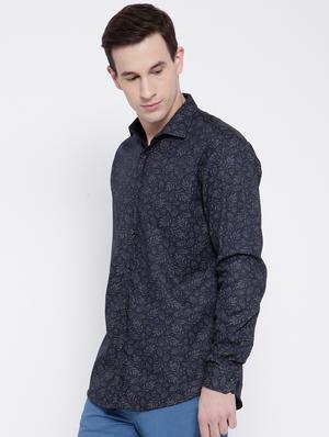 blue cotton casual shirt - 15057524 - Standard Image - 2