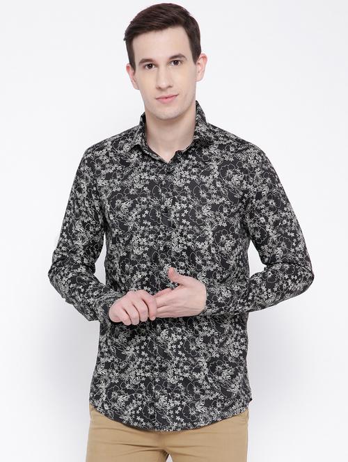 black cotton casual shirt - 15057525 - Standard Image - 1