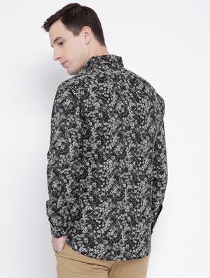 black cotton casual shirt - 15057525 - Standard Image - 3
