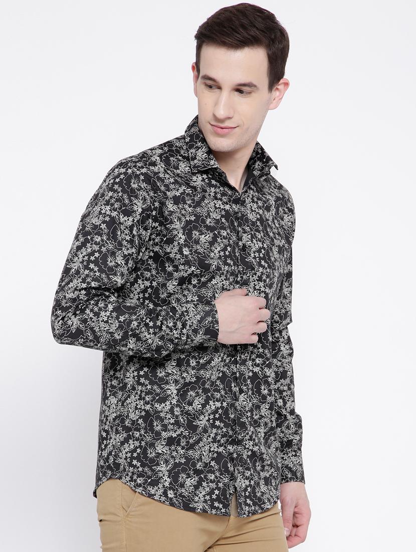 black cotton casual shirt - 15057525 - Zoom Image - 2