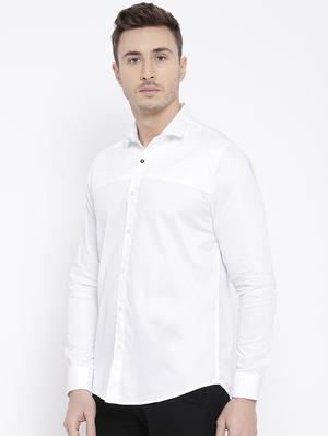 white cotton casual shirt - 15057531 - Standard Image - 2