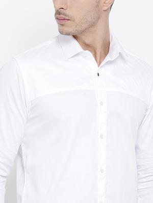 white cotton casual shirt - 15057531 - Standard Image - 4