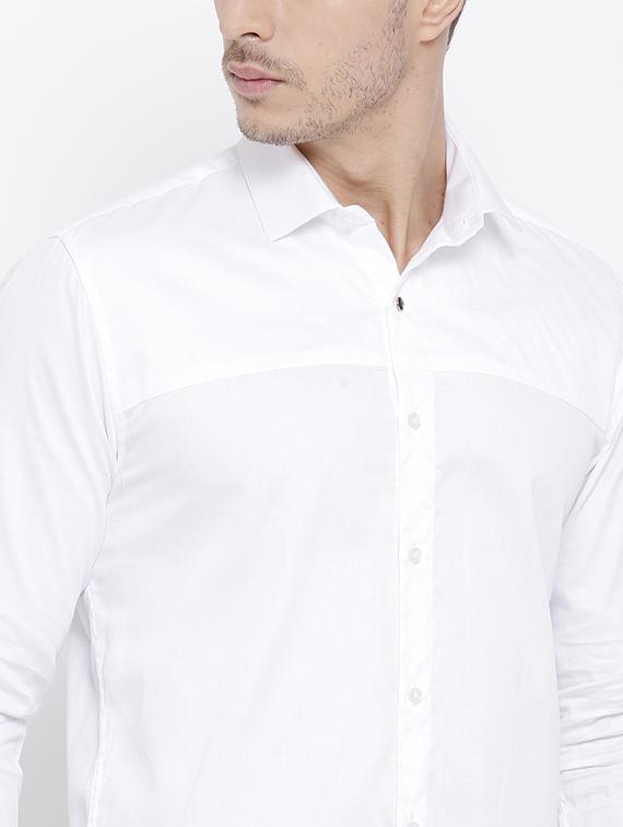 white cotton casual shirt - 15057531 - Zoom Image - 4