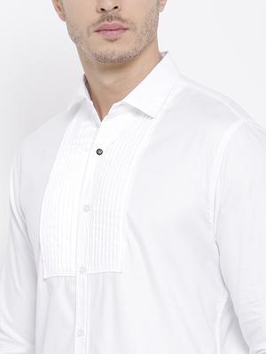 white cotton casual shirt - 15057550 - Standard Image - 4