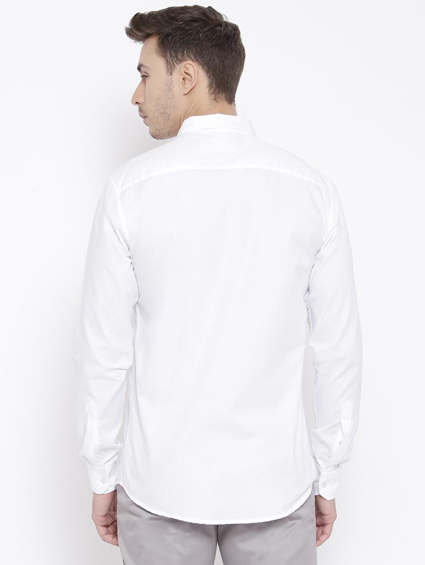white cotton casual shirt - 15057550 - Zoom Image - 3