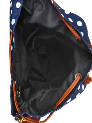 blue canvas regular sling bag - 15058326 - Standard Image - 3