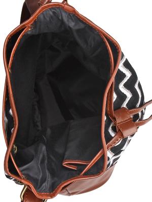 black canvas regular sling bag - 15058335 - Standard Image - 3